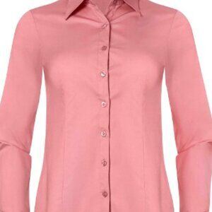Babaton Pink Long Sleeve Button Front Blouse Size Large NWOT